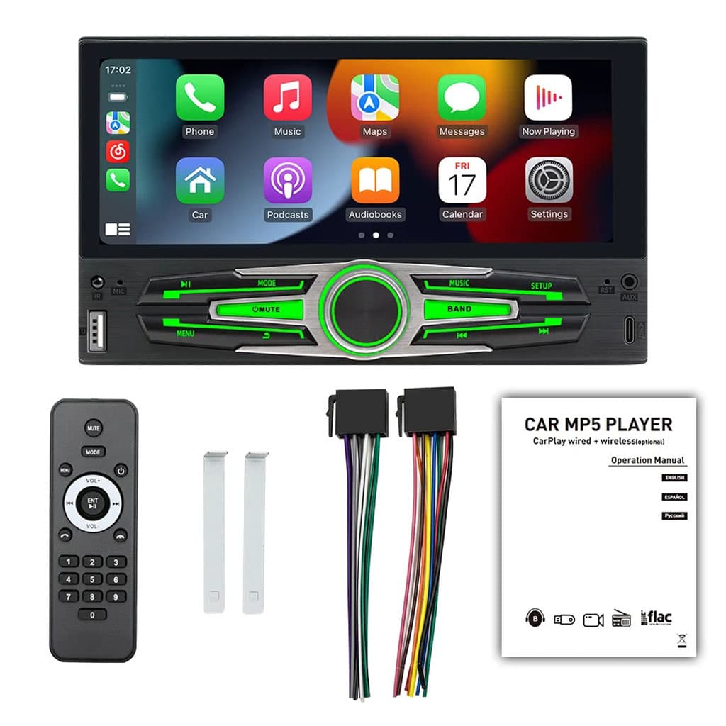 Autoradio MP5 universel pour voiture 6.86 pouces avec fonction Carplay Android Auto – جهاز راديو سيارة - Accessoires Auto/Moto - صورة 3