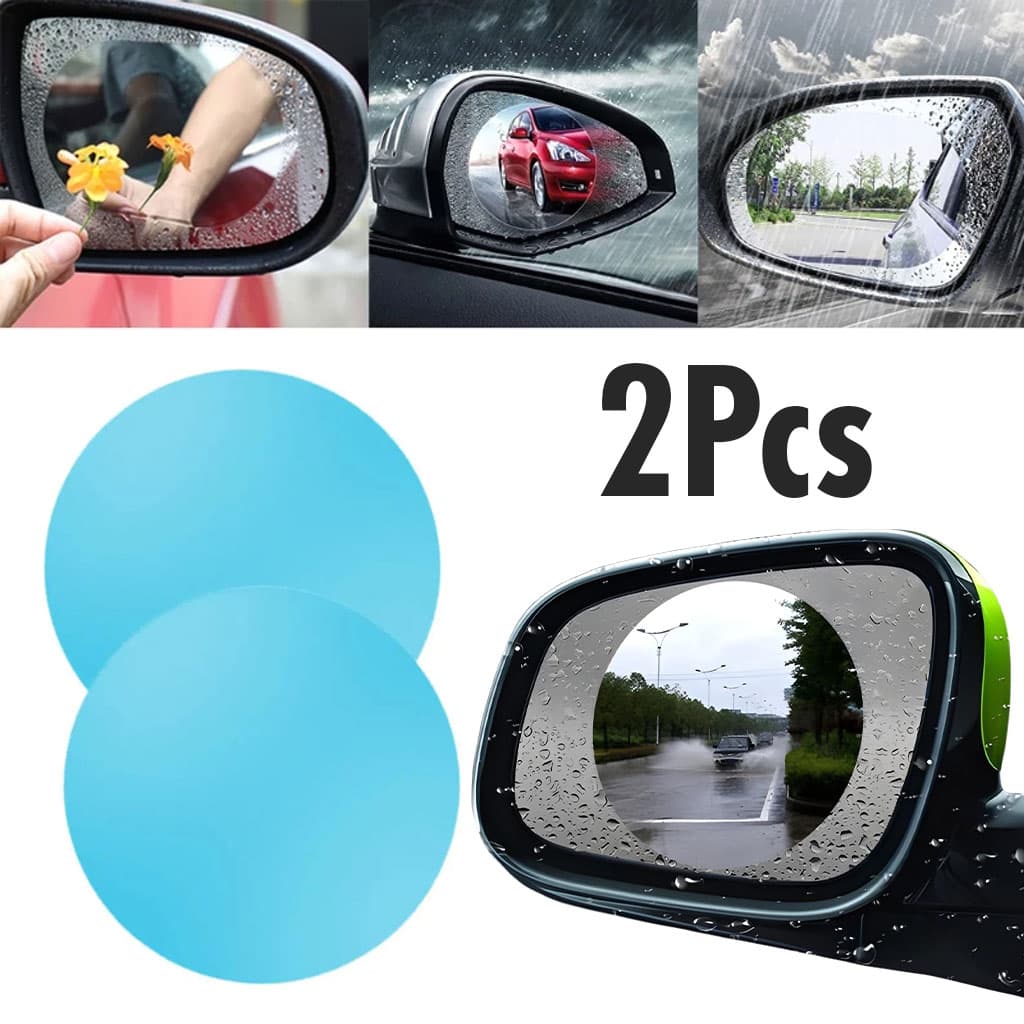 Film de Rétroviseur étanche Anti-Buée pour Voitures 2Pcs – ملصقات مرآة جانبية للسيارة - Accessoires Auto/Moto - صورة 1
