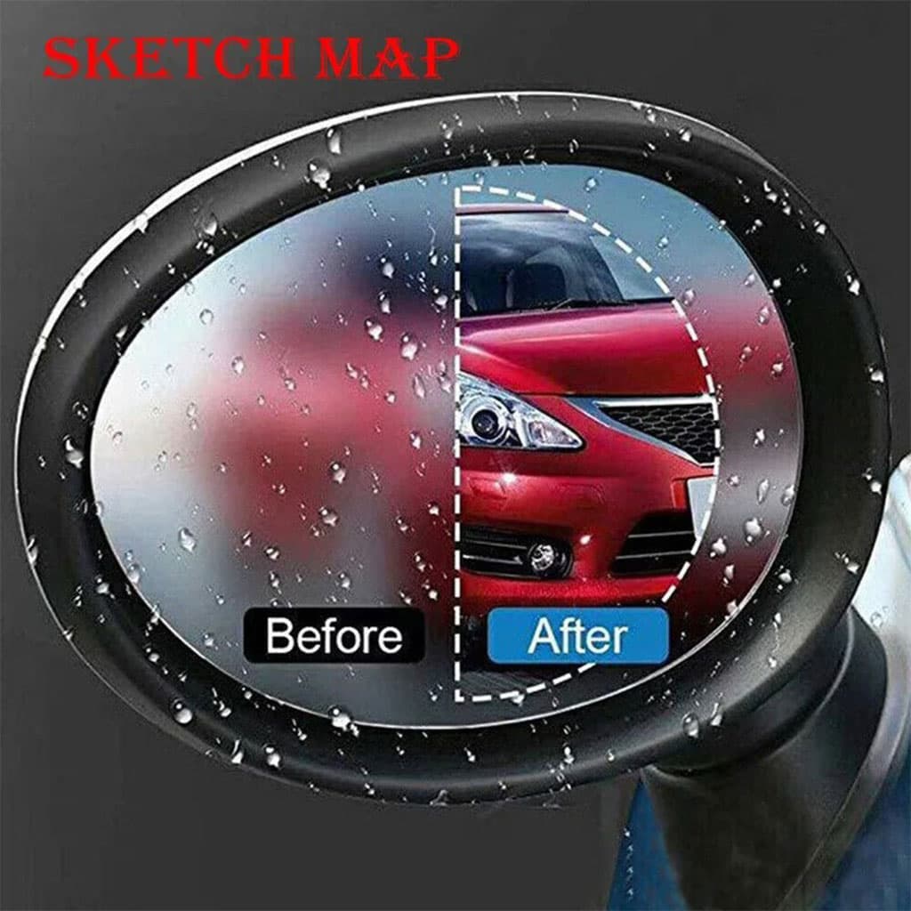 Film de Rétroviseur étanche Anti-Buée pour Voitures 2Pcs – ملصقات مرآة جانبية للسيارة - Accessoires Auto/Moto - صورة 4