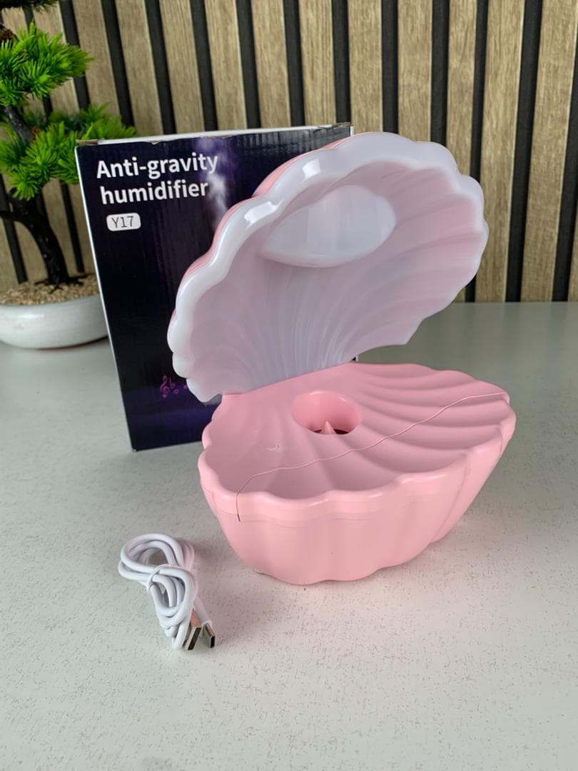 Humidificateur d’air et Haut Parleur BT avec lumière d’ambiance antigravité 550ml – مكبر صوت ومعطر جو على شكل محار البحر - Électronique - صورة حقيقية 9