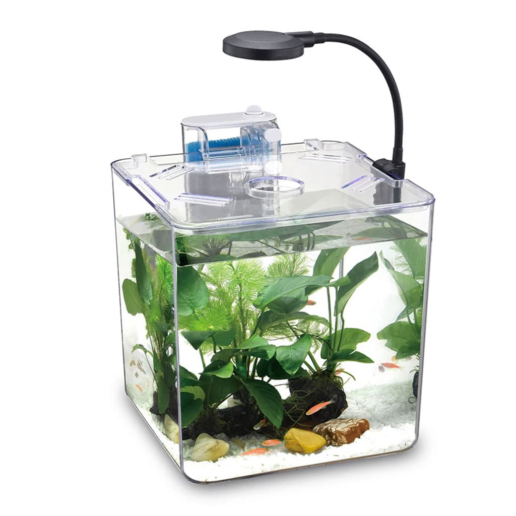 Kit mini aquarium nanbor avec système de filtrage et lampe led – حوض أسماك مع مصباح - Décoration - صورة 1