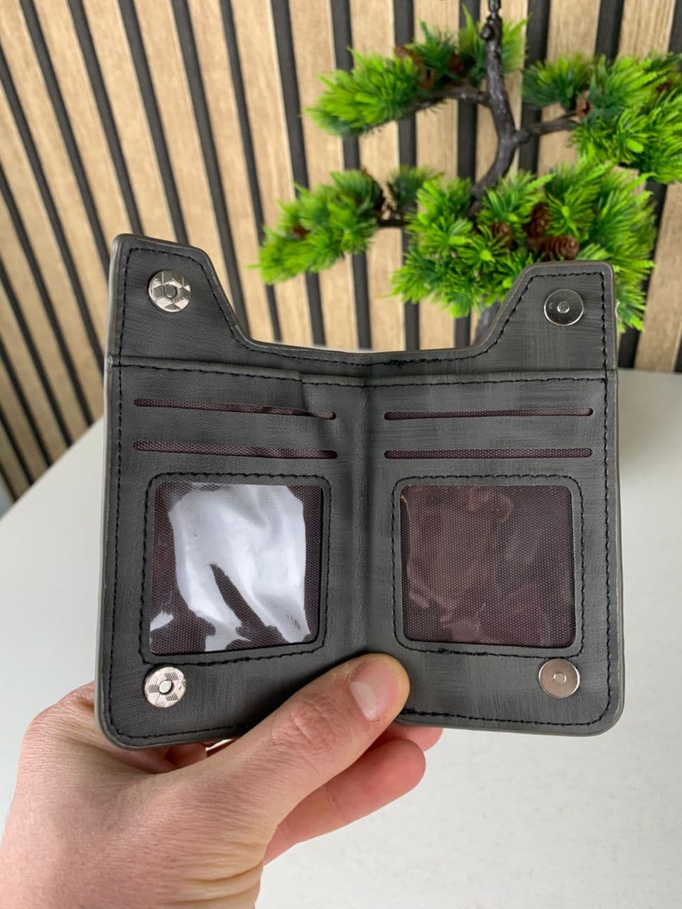 Étui portefeuille zippé pour téléphone avec emplacement de cartes – محفظة نقود وبطاقات - Accessoires - صورة حقيقية 16