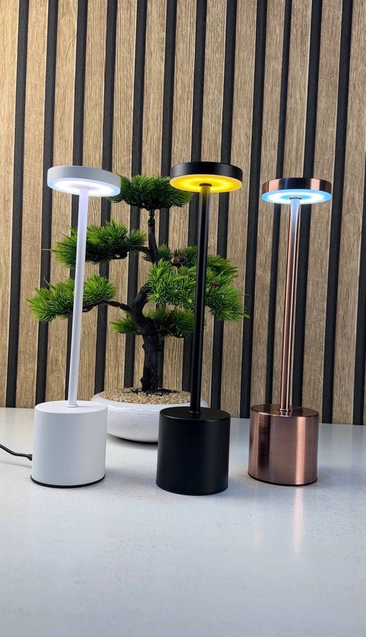 Lampe de table LED tactile rechargeable 3 couleurs design classique - مصباح ديكور بعدة درجات ضوئية - Décoration - صورة حقيقية 10