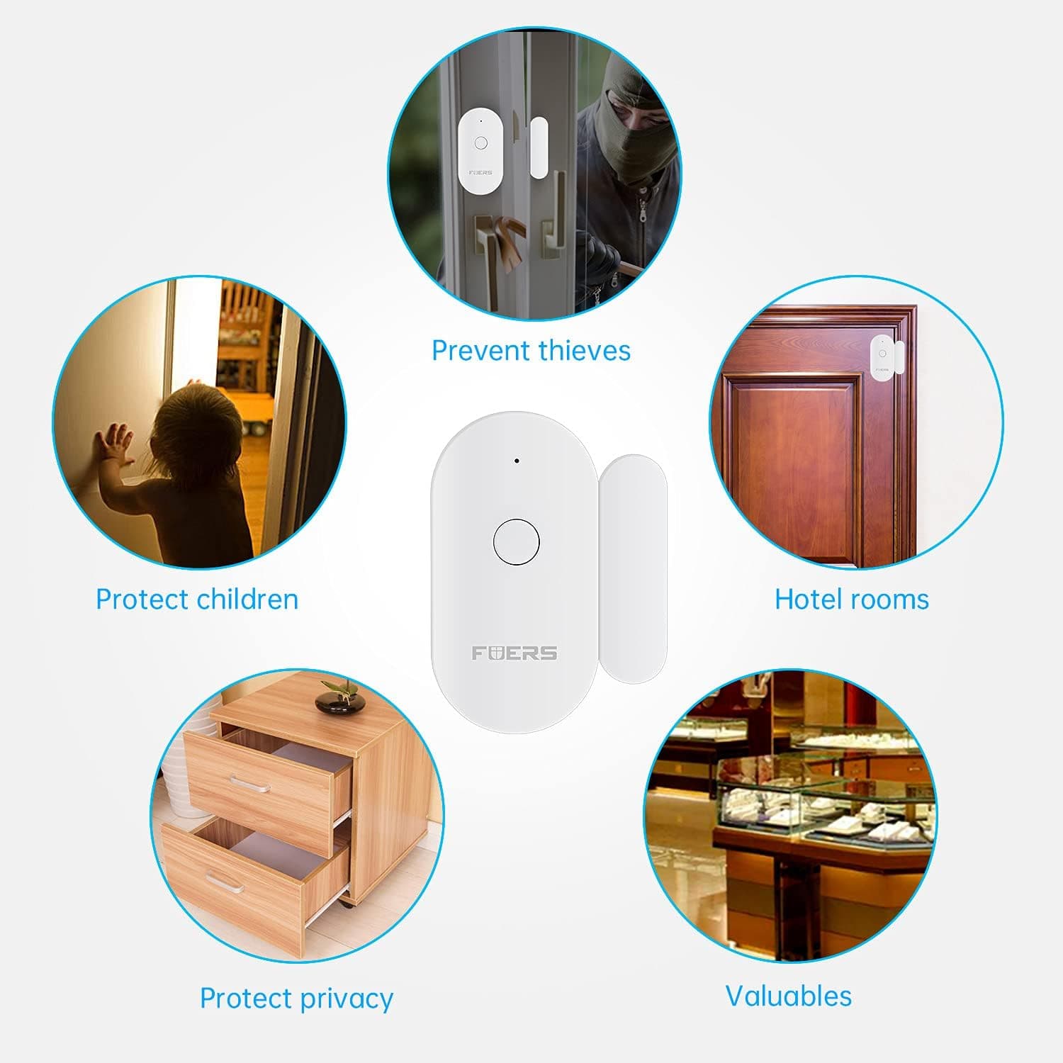Détecteur de porte et fenêtre WiFi avec alarme capteur magnétique - مستشعر الأبواب والنوافذ الذكي - Électronique - صورة 6