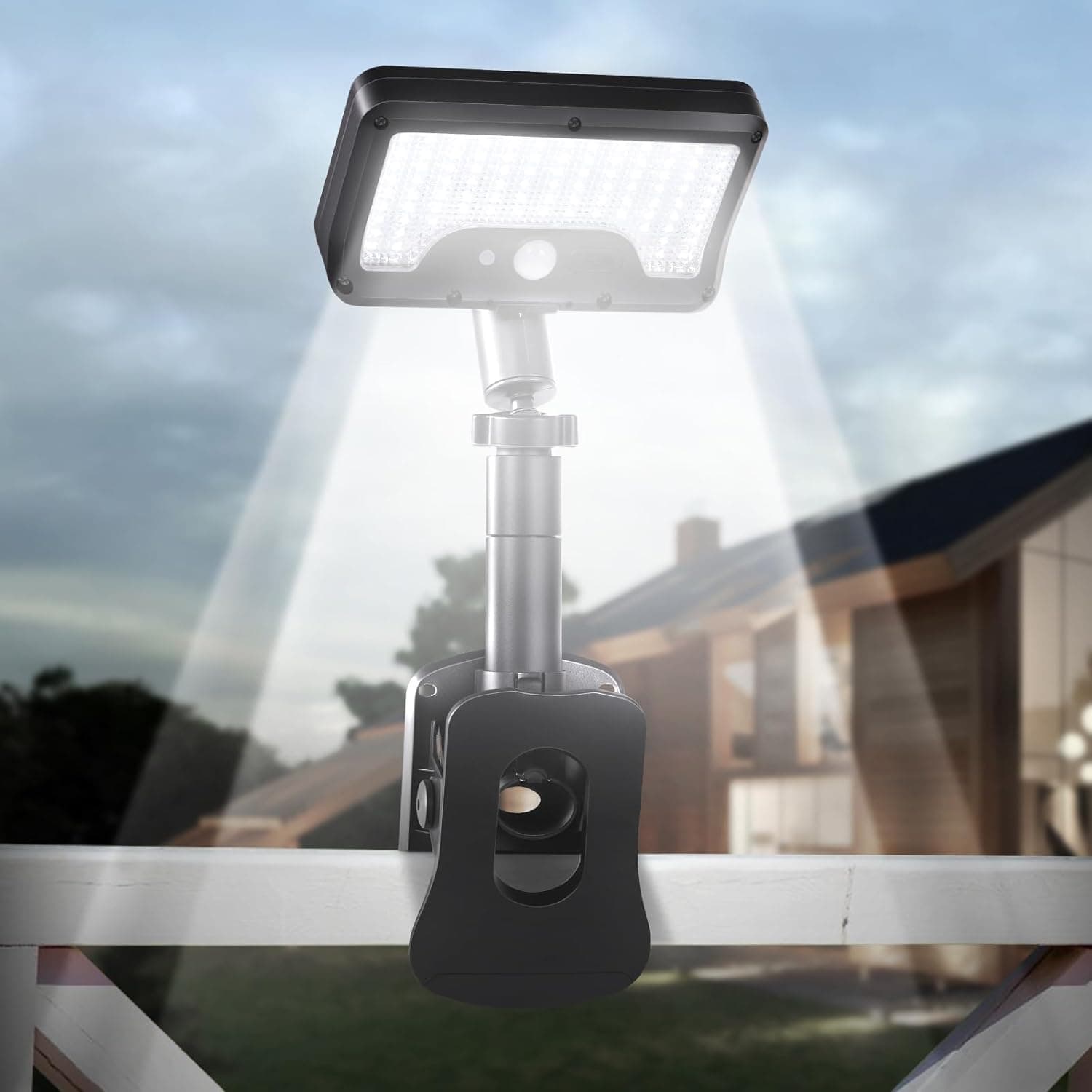 Applique murale solaire LED à Clip avec détecteur de mouvements YX-672L-1 - مصباح كشاف مع حساس حركة - Maison - صورة 1
