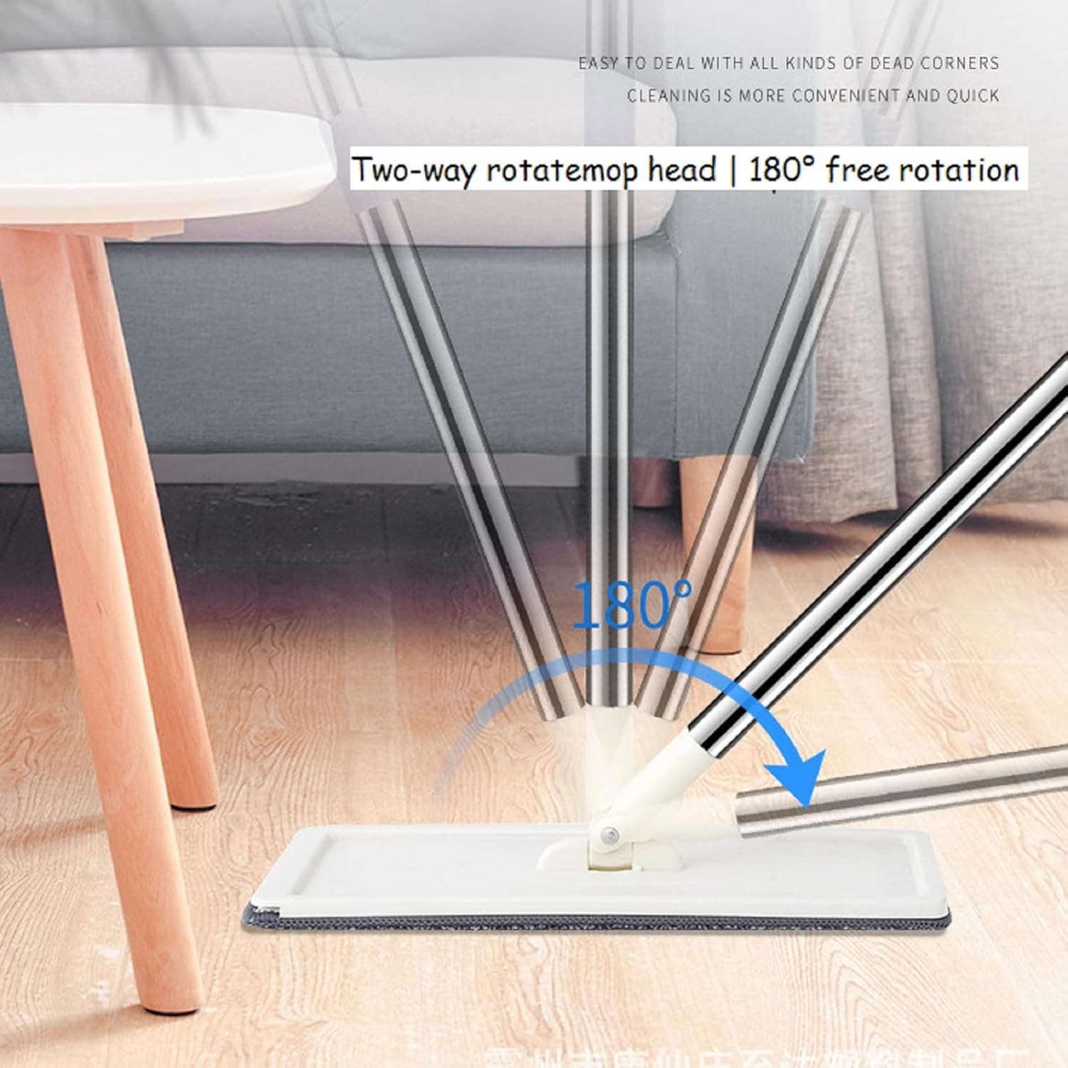 Balai-serpillère plat avec seau à deux compartiments et lingettes en microfibre - ممسحة مايكروفيبر مع دلو بغرفتين للفصل بين الماء النظيف - Maison - صورة 5