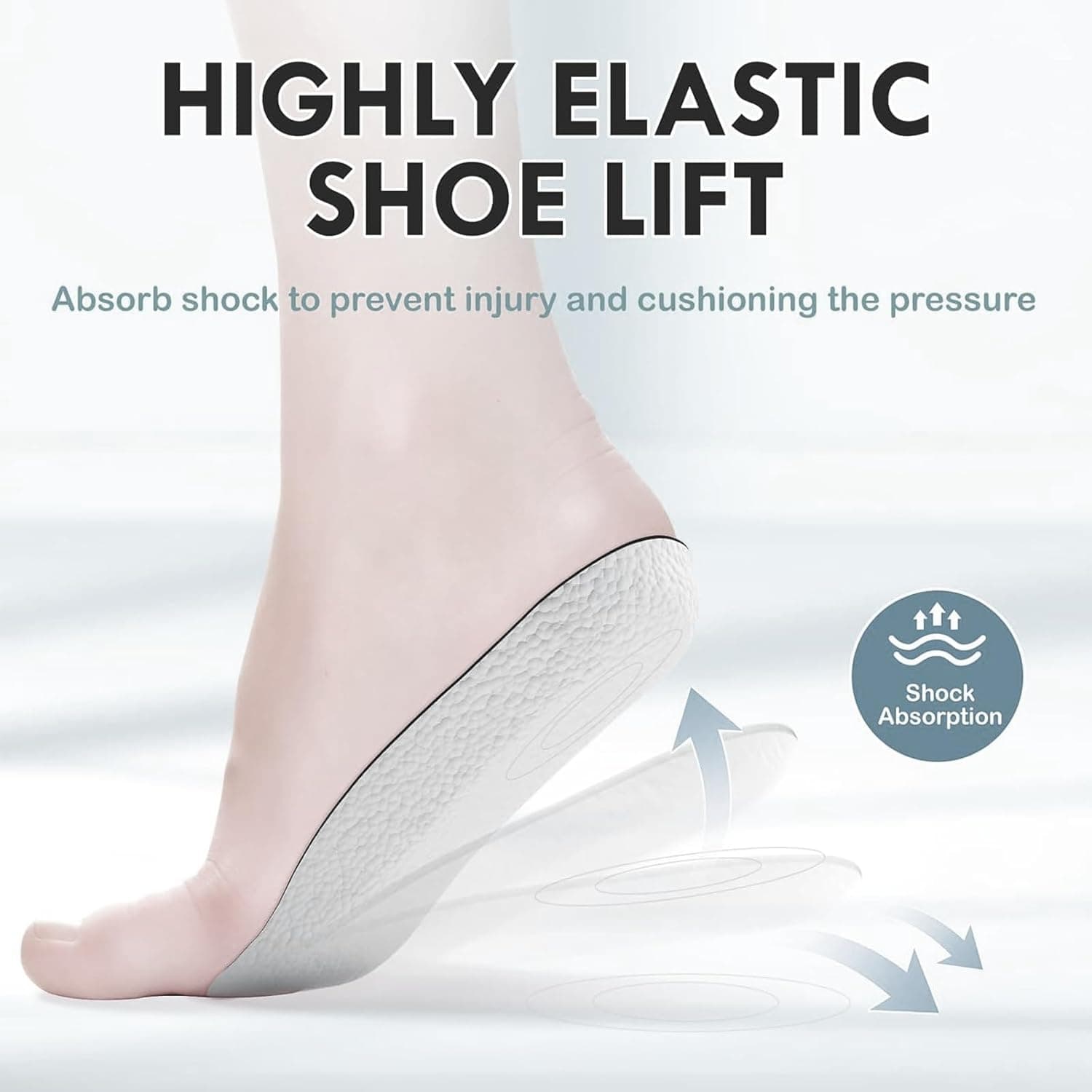 Semelles de chaussures orthopédiques pour augmenter la hauteur 3.5cm - نعل زيادة الطول وتصحيح القوام - Soins et Beauté - صورة 2