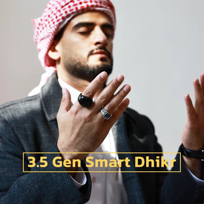 Anneau de Zikr Étanche avec Écran OLED iTasbih Salam+ - خاتم التسبيح الذكي المقاوم للماء بـ3 مقاسات - Électronique - صورة 6