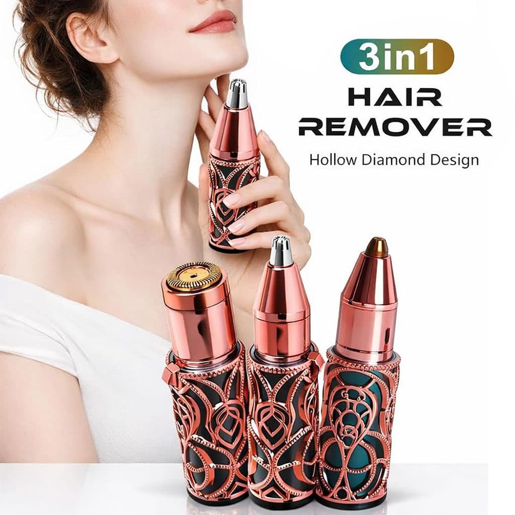 Épilateur Facial et Sourcils Rechargeable 3-en-1 - جهاز إزالة شعر الوجه والحواجب الاحترافي - Soins et Beauté - صورة 1