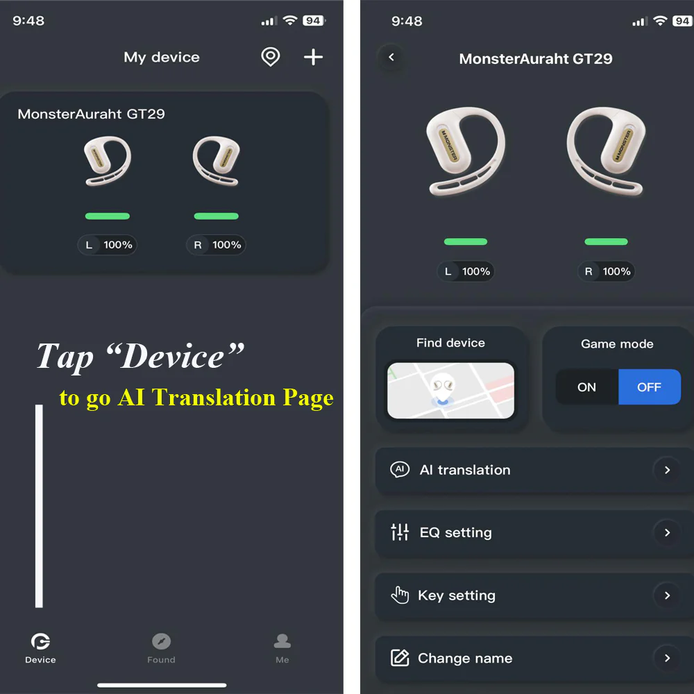 Écouteurs sans fil Monster Aura Fit GT29 Open-Back Ai Traduction - سماعات اللاسلكية بنظام الترجمة - Électronique - صورة 10