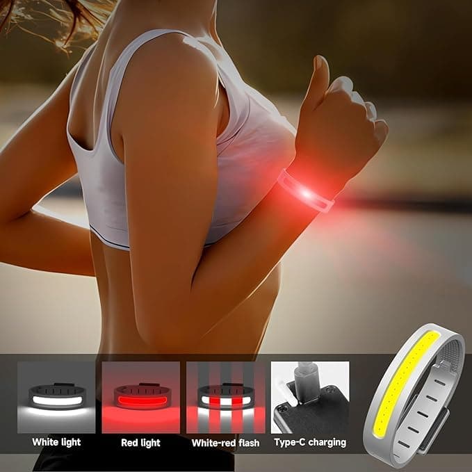 Brassard Lumineux LED Rechargeable pour Sport et Sécurité - سوار الإضاءة الرياضي الذكي للأمان - Camping et Randonnée - صورة 5