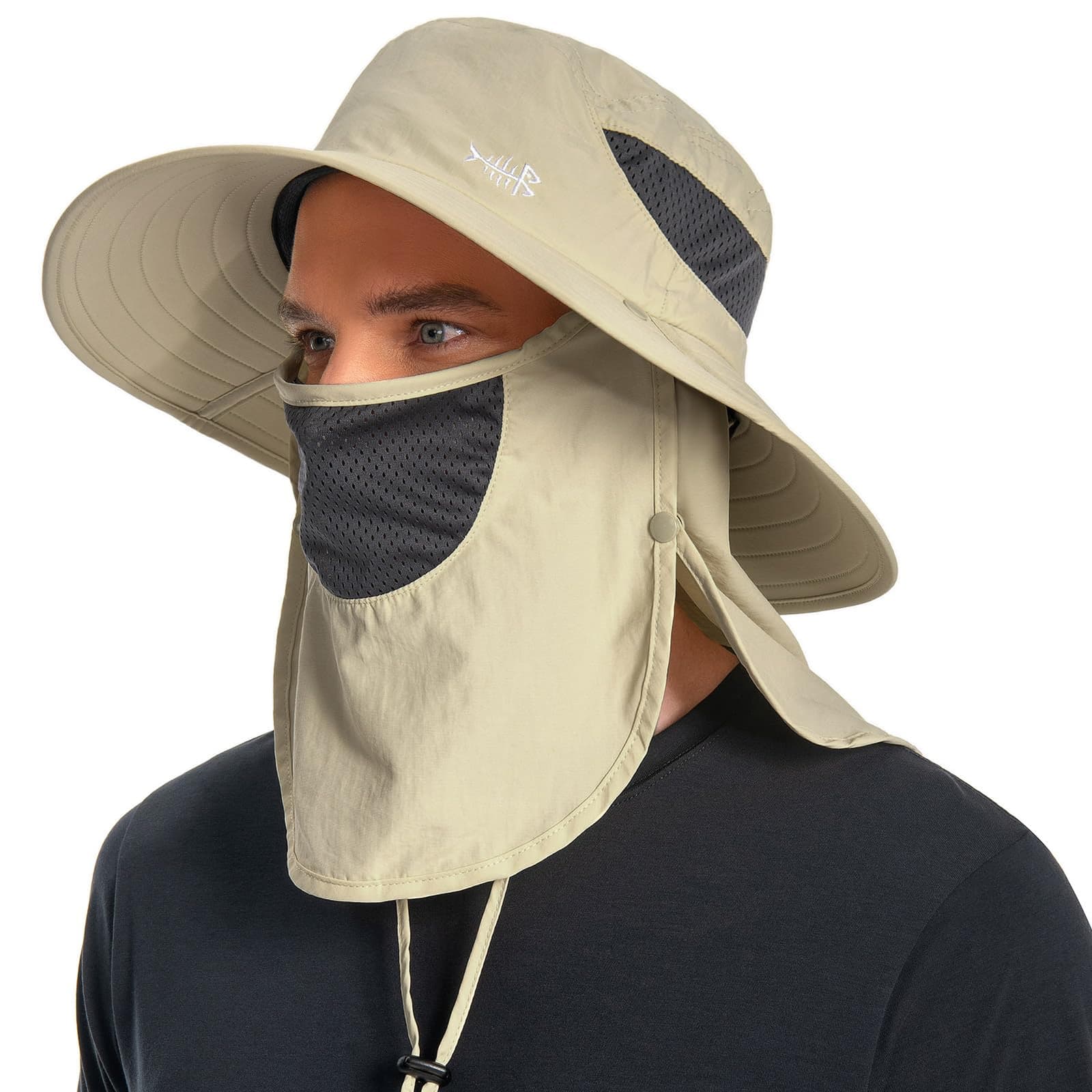 Chapeau de protection solaire printemps-été avec couvrant le visage - قبعة للحماية من الشمس بتصميم شال تغطي الوجه - Camping et Randonnée - صورة 1