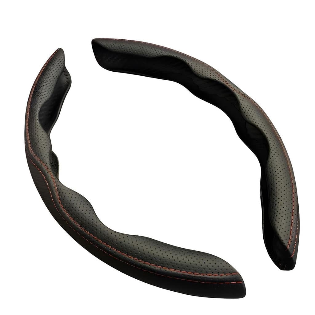 Protections de Volant Sportives en Simili Cuir 2Pcs - أغطية مقود السيارة الرياضية من الجلد - Accessoires Auto/Moto - صورة 3