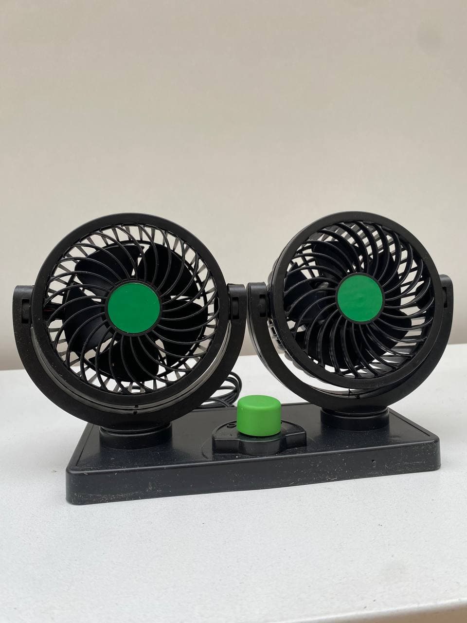 Double Ventilateur électrique pour voiture 2 vitesses rotatif à 360 degrés - Accessoires Auto/Moto - صورة حقيقية 10