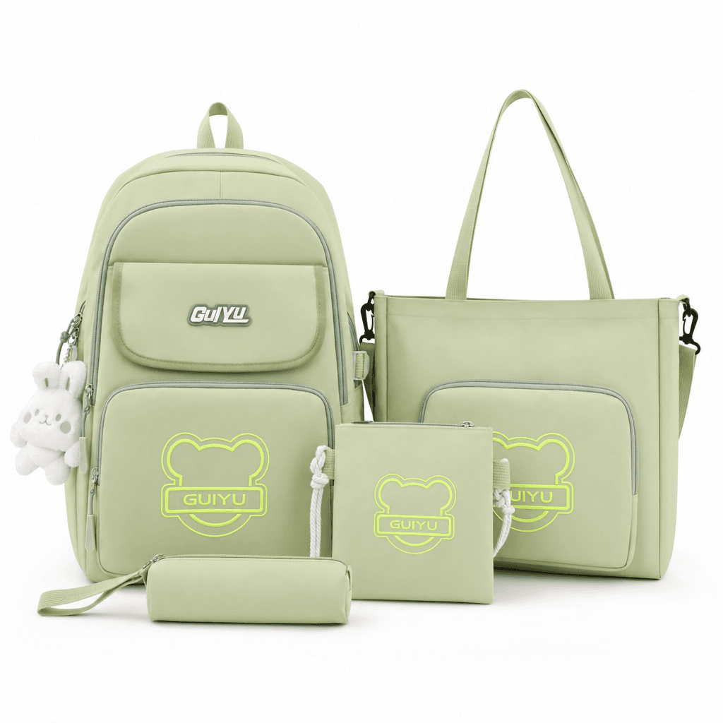Cartable Scolaire 4 en 1 GUIYU – Sac à Dos + Sac Cabas + Pochette + Trousse - Back to School - صورة 5