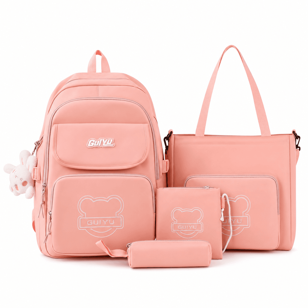 Cartable Scolaire 4 en 1 GUIYU – Sac à Dos + Sac Cabas + Pochette + Trousse - Back to School - صورة 1