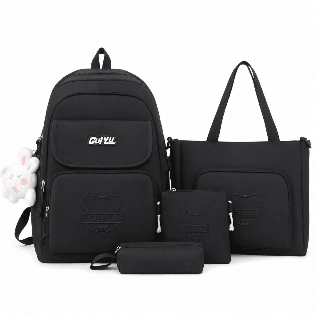 Cartable Scolaire 4 en 1 GUIYU – Sac à Dos + Sac Cabas + Pochette + Trousse - Back to School - صورة 3