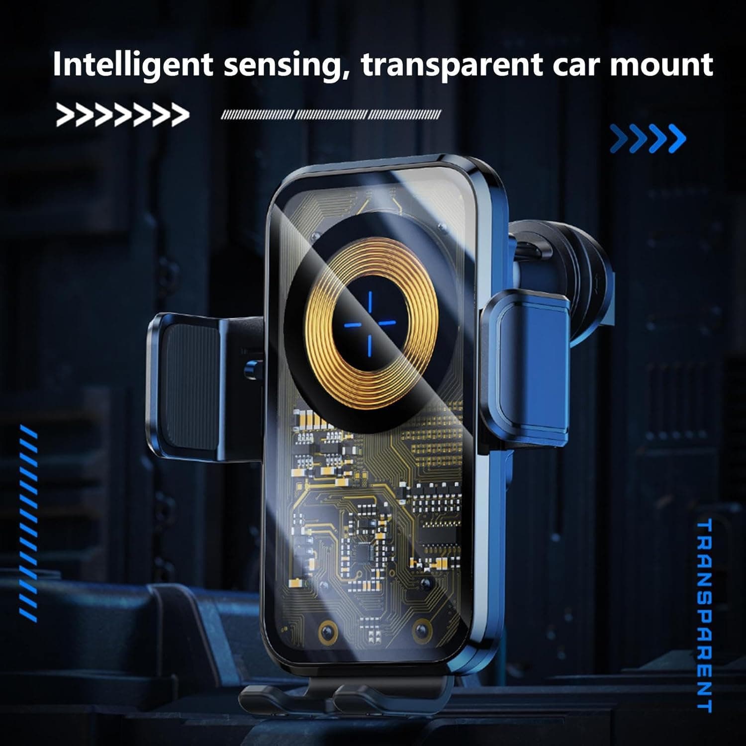 Support Auto Chargeur Sans Fil Qi 15W avec Capteur Intelligent - شاحن وحامل الهاتف اللاسلكي الذكي للسيارات - Accessoires - صورة 9