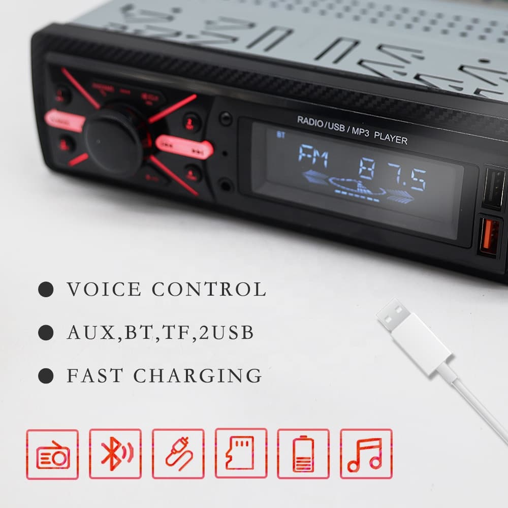 Autoradio MP3 Multimedia Player 1 DIN Bluetooth - جهاز راديو ومشغل وسائط السيارات مزود ببلوتوث - Accessoires Auto/Moto - صورة 11