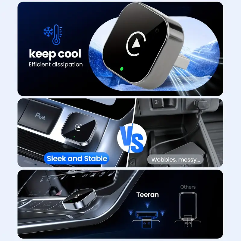 Adaptateur Sans Fil CarPlay et Android Auto pour Voitures - محول السيارة الذكي 2 في 1 - Accessoires Auto/Moto - صورة 5