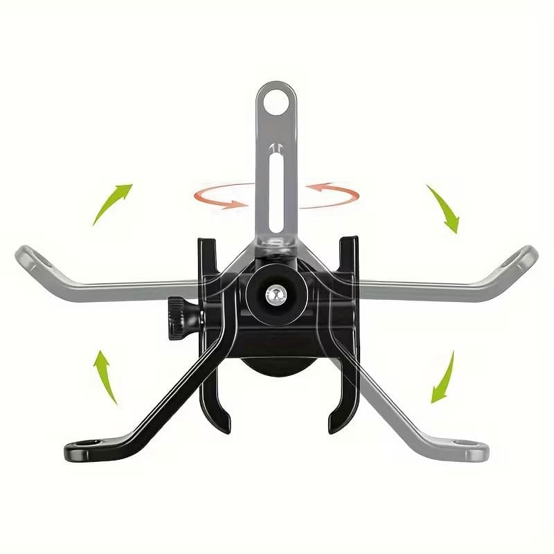Support Téléphone Vélo et Moto En Aluminium Fixation Griffe d'Aigle Ultra-Stable Orientable à 360° - حامل الهاتف المعدني والمقاوم للصدمات للدراجات النارية والبرية - Accessoires Auto/Moto - صورة 5