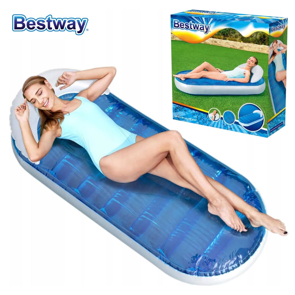 Matelas de Piscine Gonflable Bestway Transat avec Chambre à Eau Rafraîchissante - سرير المسبح والشاطئ الهوائي الفاخر مع حجرة تبريد مائية - Produits de saison - صورة 1