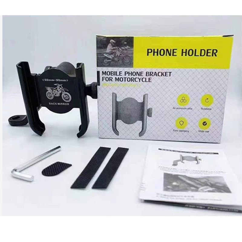 Support Téléphone Vélo et Moto En Aluminium Fixation Griffe d'Aigle Ultra-Stable Orientable à 360° - حامل الهاتف المعدني والمقاوم للصدمات للدراجات النارية والبرية - Accessoires Auto/Moto - صورة 3