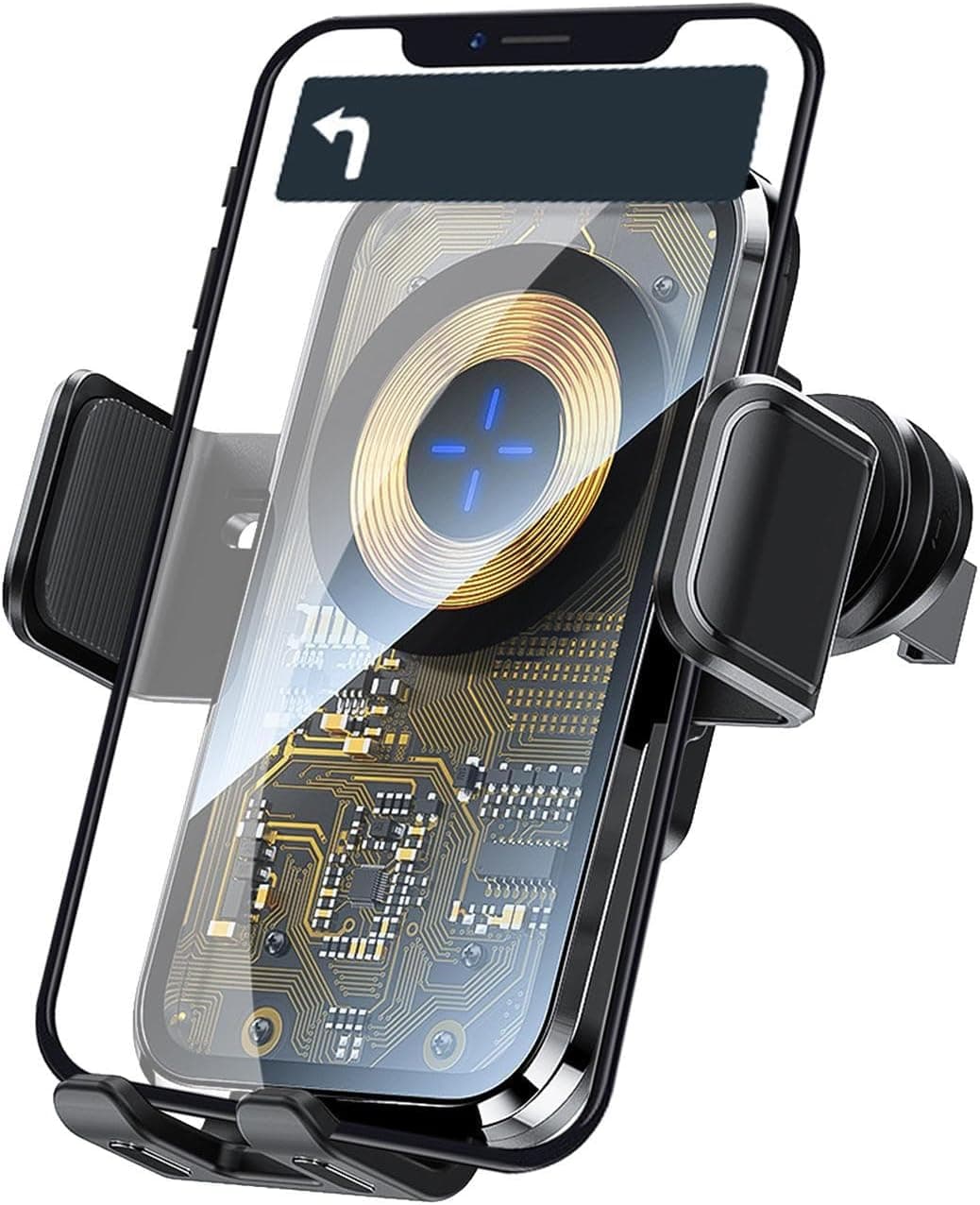 Support Auto Chargeur Sans Fil Qi 15W avec Capteur Intelligent - شاحن وحامل الهاتف اللاسلكي الذكي للسيارات - Accessoires - صورة 8