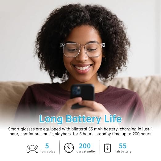 Lunettes Connectées F20 de Traduction IA et Audio Open-Ear Bluetooth 5.4 - نظارات المترجم الذكية بالذكاء الاصطناعي - Électronique - صورة 7