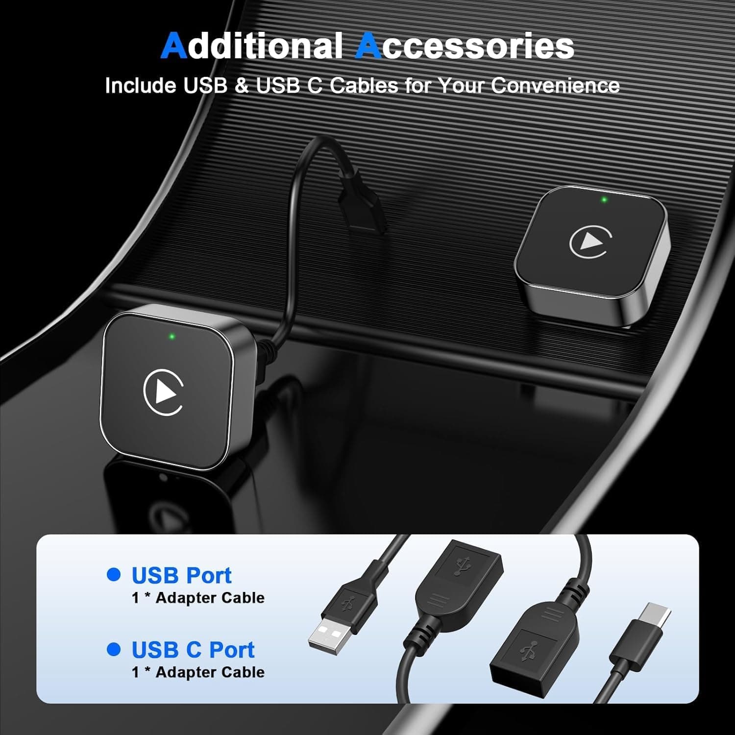 Adaptateur Sans Fil CarPlay et Android Auto pour Voitures - محول السيارة الذكي 2 في 1 - Accessoires Auto/Moto - صورة 7