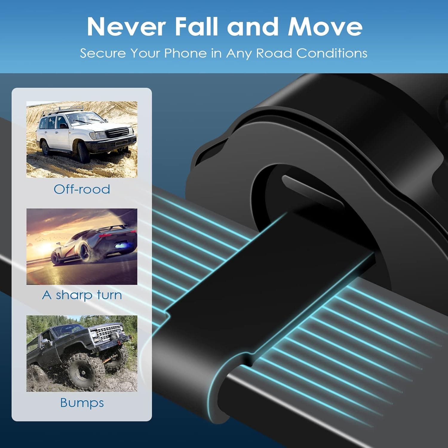 Support Auto Chargeur Sans Fil Qi 15W avec Capteur Intelligent - شاحن وحامل الهاتف اللاسلكي الذكي للسيارات - Accessoires - صورة 11