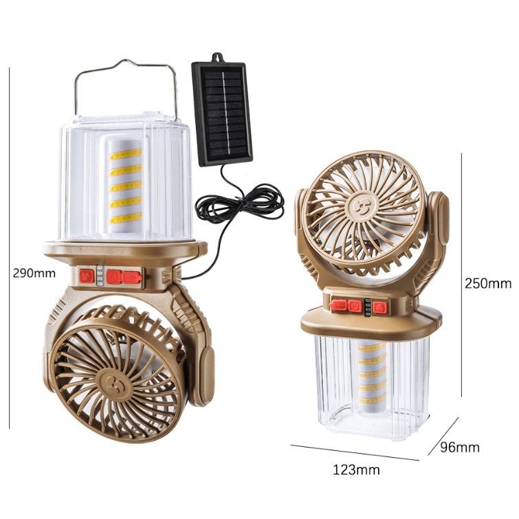 Lanterne et Ventilateur de Camping Solaire Rechargeable - فانوس ومروحة التخييم بالطاقة الشمسية 2 في 1 - Vacance & Loisir - صورة 2