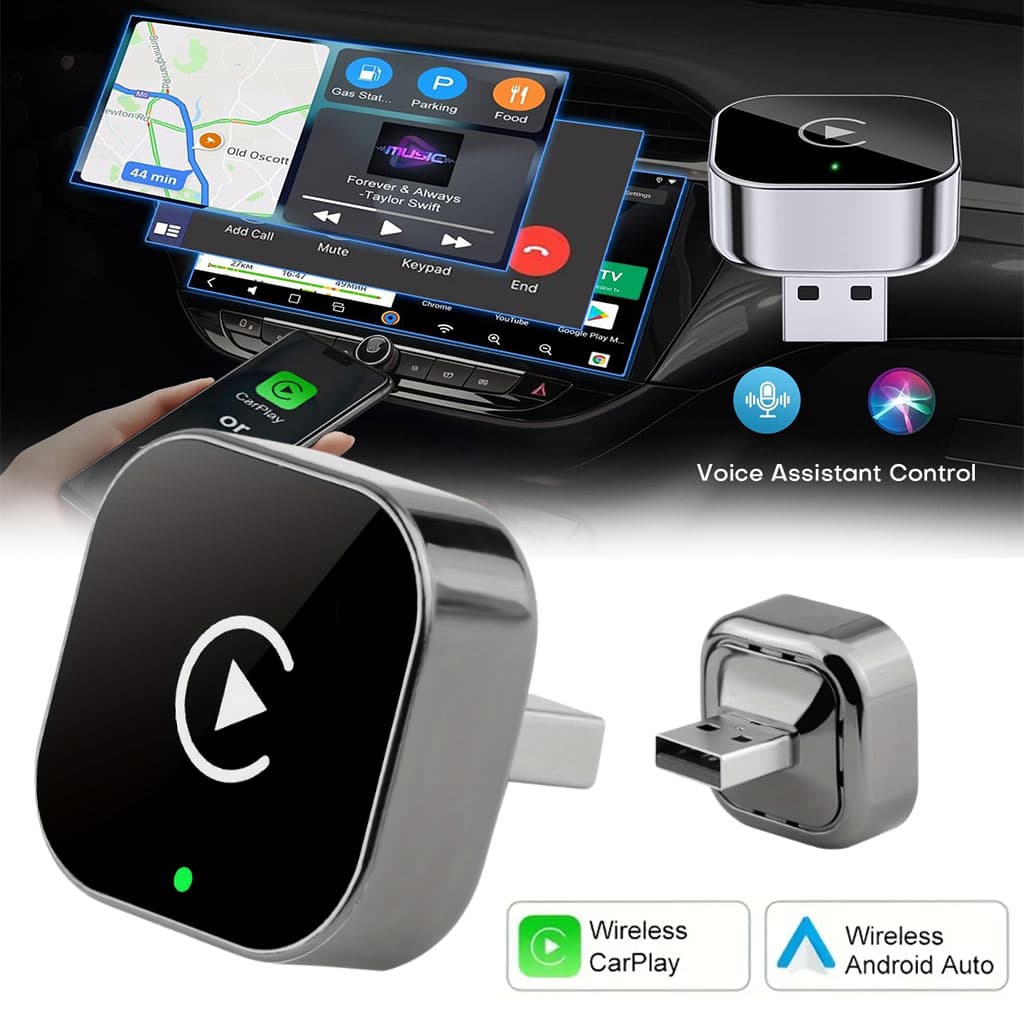 Adaptateur Sans Fil CarPlay et Android Auto pour Voitures - محول السيارة الذكي 2 في 1 - Accessoires Auto/Moto - صورة 1