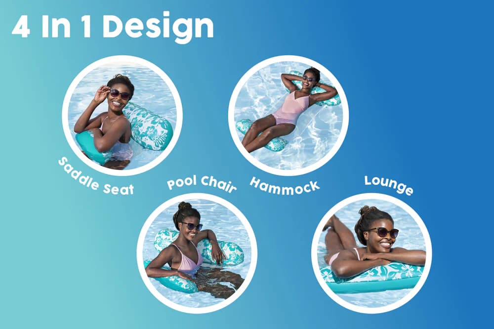 Hamac de Piscine Gonflable Multifonction 4-en-1 avec Siège en Maille - عوامة مسبح هوائية 4 في 1 بنسيج شبكي - Produits de saison - صورة 11